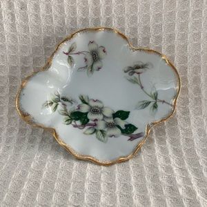Lugenes Japan Vintage Dogwood Pattern Trinket Dish